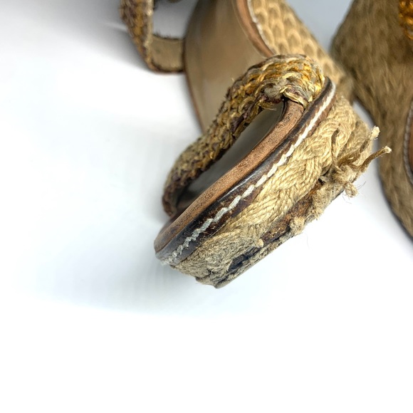Stuart Weitzman Braided Espadrille Wedge Sandals - Picture 4 of 7